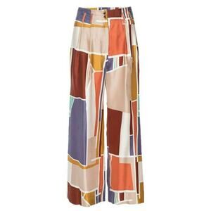 WHERE MOUNTAINS MEET Haven trouser silky geo print cropped wide leg pants Size 0